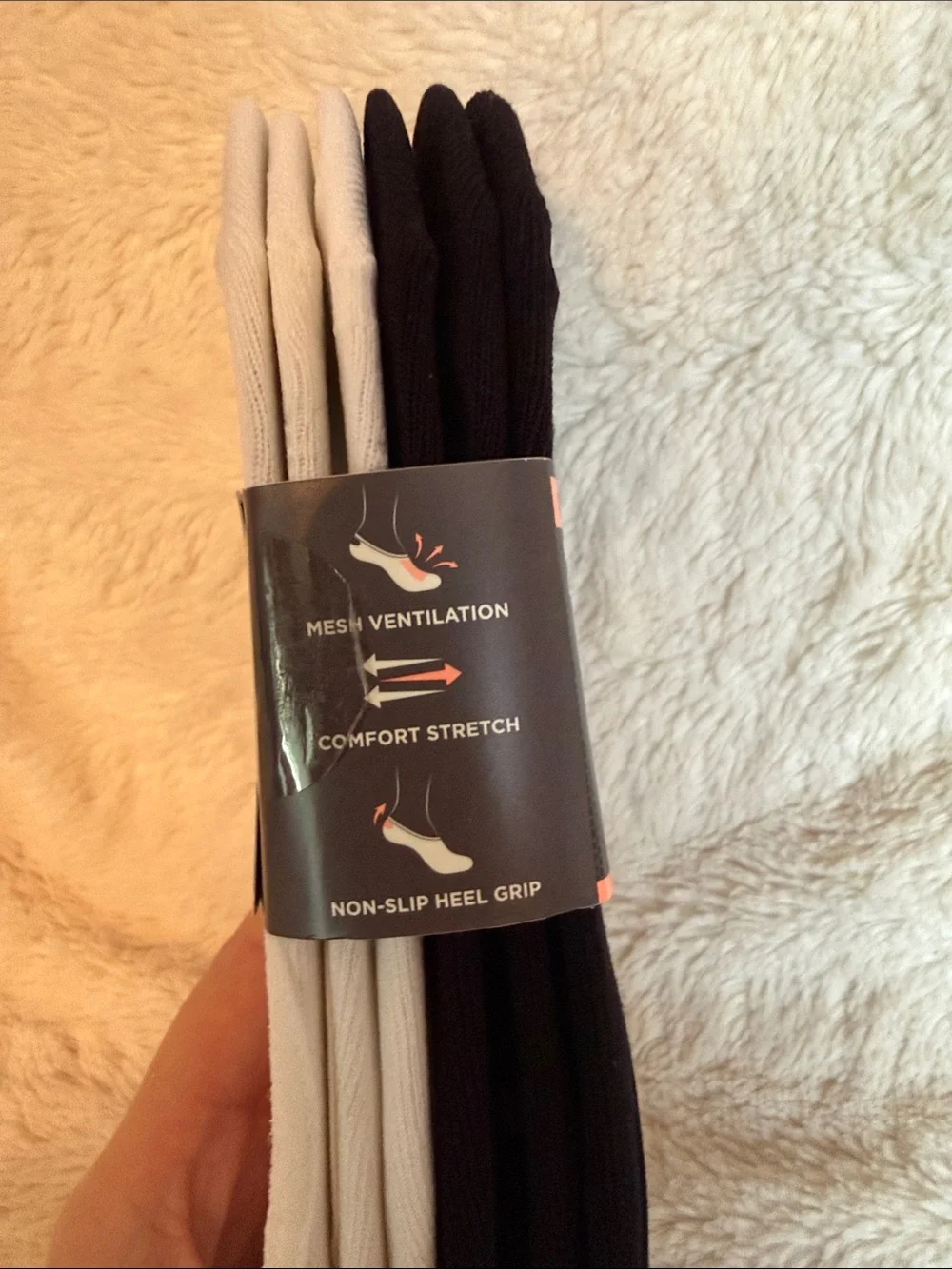 Skechers Active Womens No‎ Show Liner Socks 8 Pairs Black White Size 5-9.5